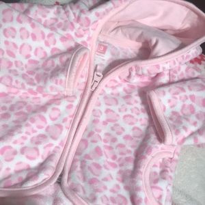 NWOT. CARTERS 3M PINK/WH JKT W/ EARS ON HOOD